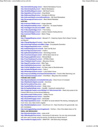 Deep Web Links 2026